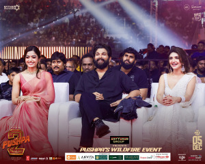 Rashmika Mandanna, Allu Arjun, Sreeleela @ Pushpa's WILDFIRE Event in Chennai Photos