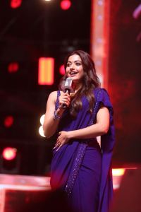 Rashmika Mandanna @ Pushpa 2 Wildfire JAAthara Event Hyderabad Stills