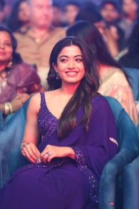 Rashmika Mandanna @ Pushpa 2 Wildfire JAAthara Event Hyderabad Stills