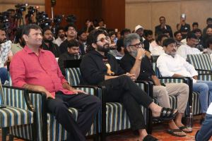 Naveen Yerneni, Allu Arjun, Sukumar, Ravi Shankar @ Pushpa 2 Success Press Meet Stills