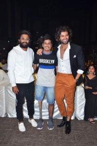 Anand, Allu Arjun, Vijay Devarakonda @ Pushpaka Vimanam Trailer Launch Stills