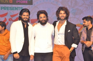 Anand, Allu Arjun, Vijay Devarakonda @ Pushpaka Vimanam Trailer Launch Stills