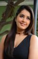 Actress Rashi Khanna Stills in Black Sleeveless Top