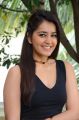 Actress Raashi Khanna Stills in Black Sleeveless Top