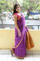 Telugu Actress Radha Bangaru in Blue Saree Photos