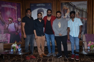 Ravinder Reddy, Radha Krishna Kumar, Prabhas, S.Thaman, Justin Prabhakaran @ Radhe Shyam Movie Press Meet Stills