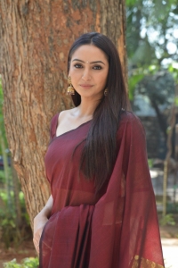 Actress Ragini Dwivedi Saree Pics @ Real Dandupalyam Trailer Launch