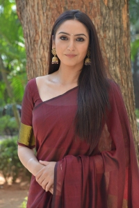 Actress Ragini Dwivedi Saree Pics @ Real Dandupalyam Trailer Launch