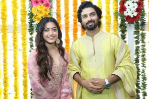 Rashmika Mandanna, Dev Mohan @ Rainbow Movie Launch Stills