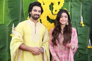 Dev Mohan, Rashmika Mandanna @ Rainbow Movie Launch Stills