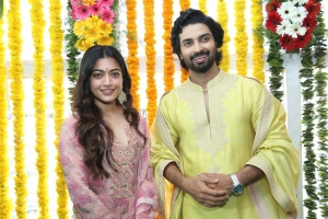 Rashmika Mandanna, Dev Mohan @ Rainbow Movie Launch Stills