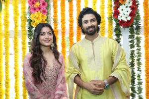 Rashmika Mandanna, Dev Mohan @ Rainbow Movie Launch Stills