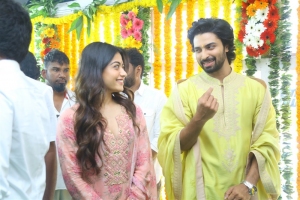 Rashmika Mandanna, Dev Mohan @ Rainbow Movie Launch Stills