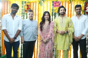 Shantharuban, Allu Aravind, Rashmika Mandanna, Dev Mohan, SR Prabhu @ Rainbow Movie Launch Stills