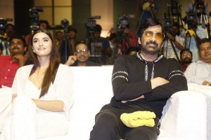 Divyansha Kaushik, Ravi Teja @ Ramarao On Duty Trailer Launch Stills