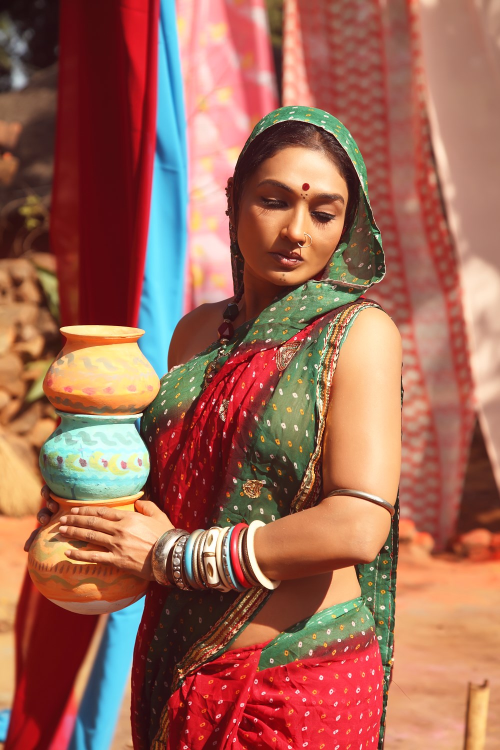 Telugu Actress Ramya Sri plays the role of a tribal girl in O malli movie. 