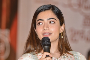 Actress Rashmika Cute Photos @ Aadavallu Meeku Joharlu Success Meet