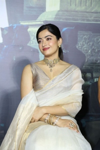 Actress Rashmika Mandanna Saree Images @ Animal Press Meet