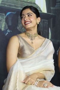 Actress Rashmika Saree Images @ Animal Press Meet