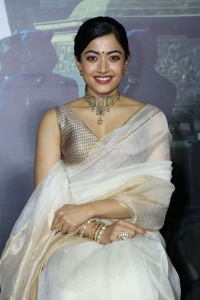 Actress Rashmika Mandanna Saree Images @ Animal Press Meet