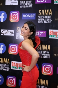 Actress Rashmika Mandanna Red Dress Pics @ SIIMA Awards 2021