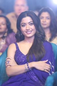 Rashmika Saree Pics @ Pushpa2 Movie Wildfire Jatara Event