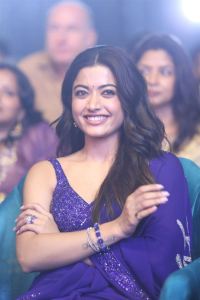 Pushpa 2 Actress Rashmika Mandanna Latest Blue Saree Pics