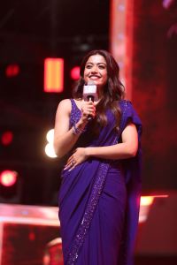 Rashmika Saree Pics @ Pushpa2 Movie Wildfire Jatara Event