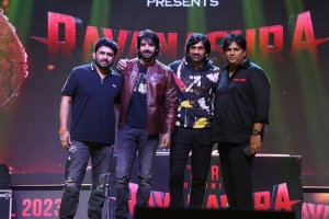 Sudheer Varma, Sushanth, Ravi Teja, Abhishek Nama @ Ravanasura Movie Pre-Release Event Photos