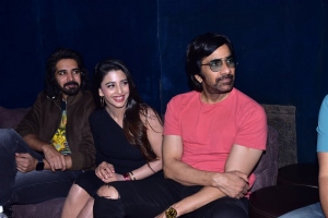 Sushanth, Daksha Nagarkar, Ravi Teja @ Ravanasura Anthem Song Launch Stills