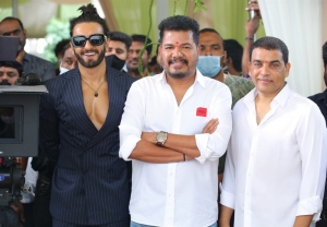 Ranveer Singh, Dil Raju @ RC15 Shankar Ram Charan Movie Pooja Stills