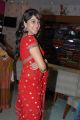 Tamil Actress Regina Cassandra in Red Saree Cute Stills