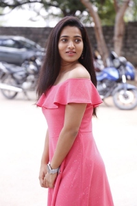 Ikshu Movie Actress Rekha Nirosha Stills in Red Dress