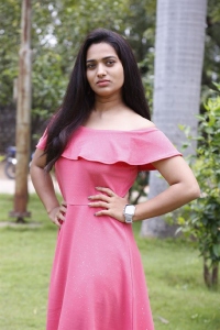 Ikshu Movie Heroine Rekha Nirosha Stills in Red Dress