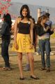 Actress Ria Chakravarthi in Brown Sleeveless Top & Yellow Skirt