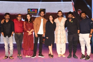 Sunil Kashyap, Ketika Sharma, Akash Puri, Charmme Kaur, Vijay Devarakonda, Puri Jagannadh, Anil Paduri @ Romantic Pre Release Event Stills