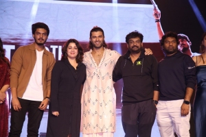 Akash Puri, Charmme Kaur, Vijay Devarakonda, Puri Jagannadh, Anil Paduri @ Romantic Pre Release Event Stills