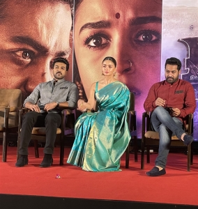 Jr NTR, Alia Bhatt, Ram Charan @ RRR Chennai Press Meet Photos