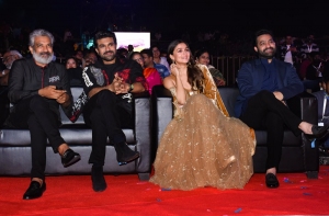 SS Rajamouli, Ram Charan, Alia Bhatt, Jr NTR @ RRR Mumbai Event Pictures