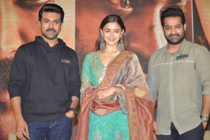 Ram Charan, Alia Bhatt, Jr NTR@ RRR Movie Press Meet Stills