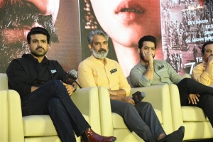 Ram Charan, SS Rajamouli, Jr NTR @ RRR Movie Press Meet Stills