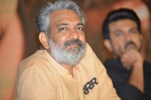 Director SS Rajamouli @ RRR Movie Press Meet Stills