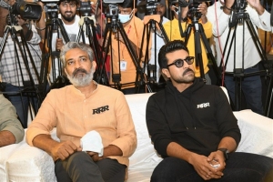 SS Rajamouli, Ram Charan @ RRR Movie Press Meet Stills