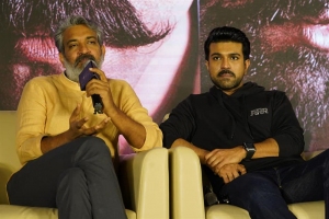 SS Rajamouli, Ram Charan @ RRR Movie Press Meet Stills