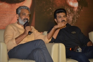 SS Rajamouli, Ram Charan @ RRR Movie Press Meet Stills