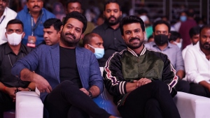 Jr NTR, Ram Charan @ RRR Movie Pre Release Event Chennai Stills