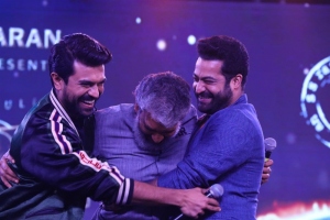 Ram Charan, SS Rajamouli, Jr NTR @ RRR Movie Pre Release Event Chennai Stills