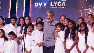 SS Rajamouli @ RRR Movie Pre Release Event Chennai Stills