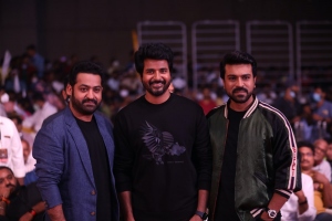 Jr NTR, Sivakarthikeyan, Ram Charan @ RRR Movie Pre Release Event Chennai Stills