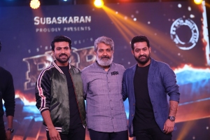 Ram Charan, SS Rajamouli, Jr NTR @ RRR Movie Pre Release Event Chennai Stills